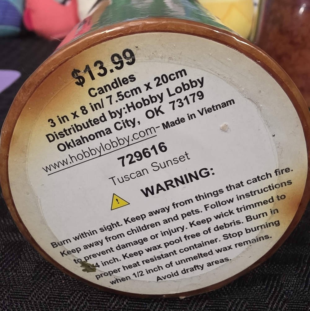 Hobby Lobby Yellow and Red Decorative Candles - Picture 2 of 3